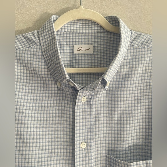 Brioni Button Down Shirt 3XL Blue - Picture 1 of 10